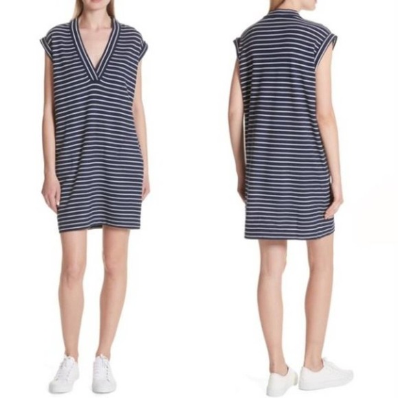 ATM Anthony Thomas Melillo Dresses & Skirts - ATM Anthony Thomas Melilio blue stripe knit oversized shift dress size XS